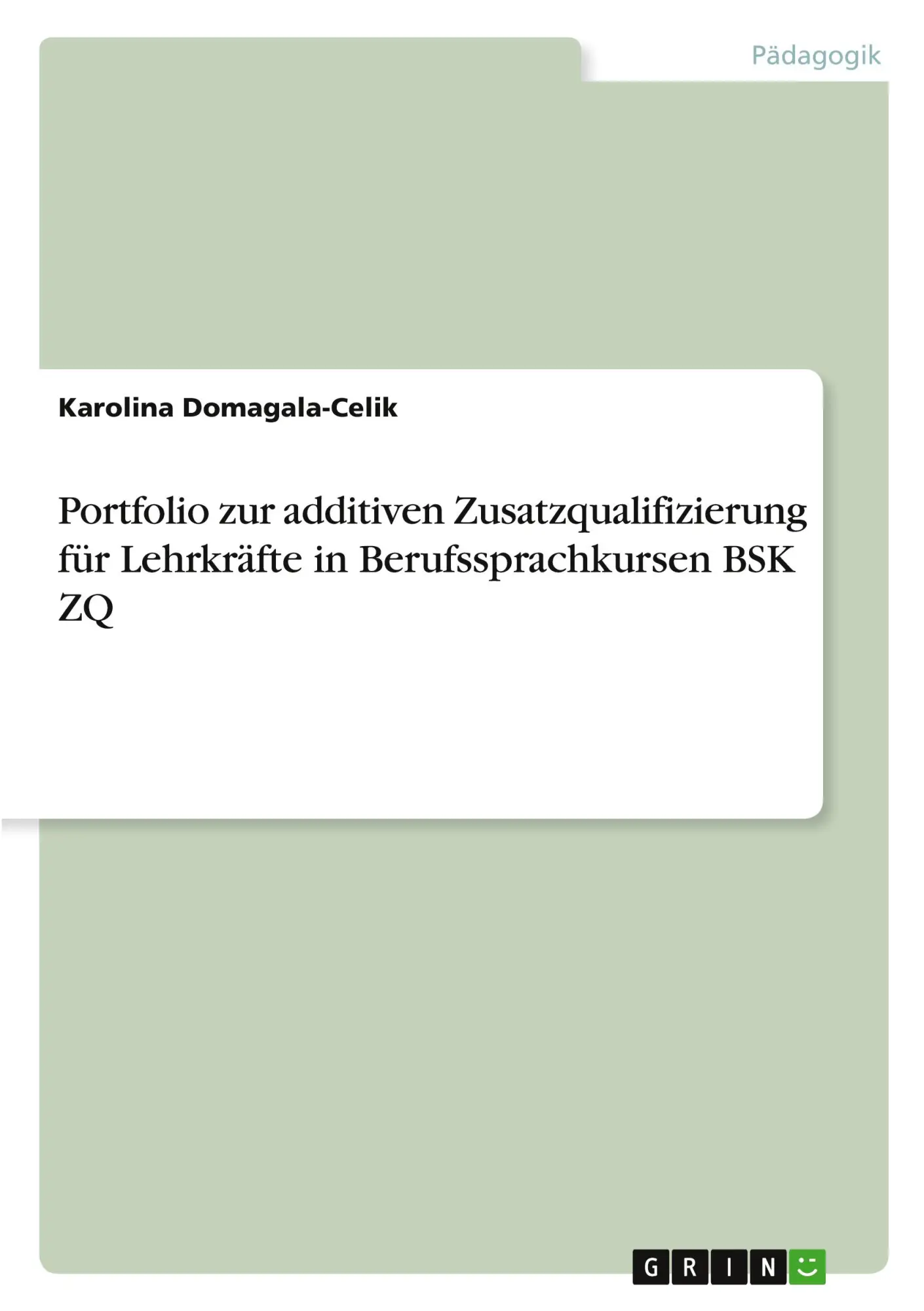 Cover: 9783389101216 | Portfolio zur additiven Zusatzqualifizierung für Lehrkräfte in...