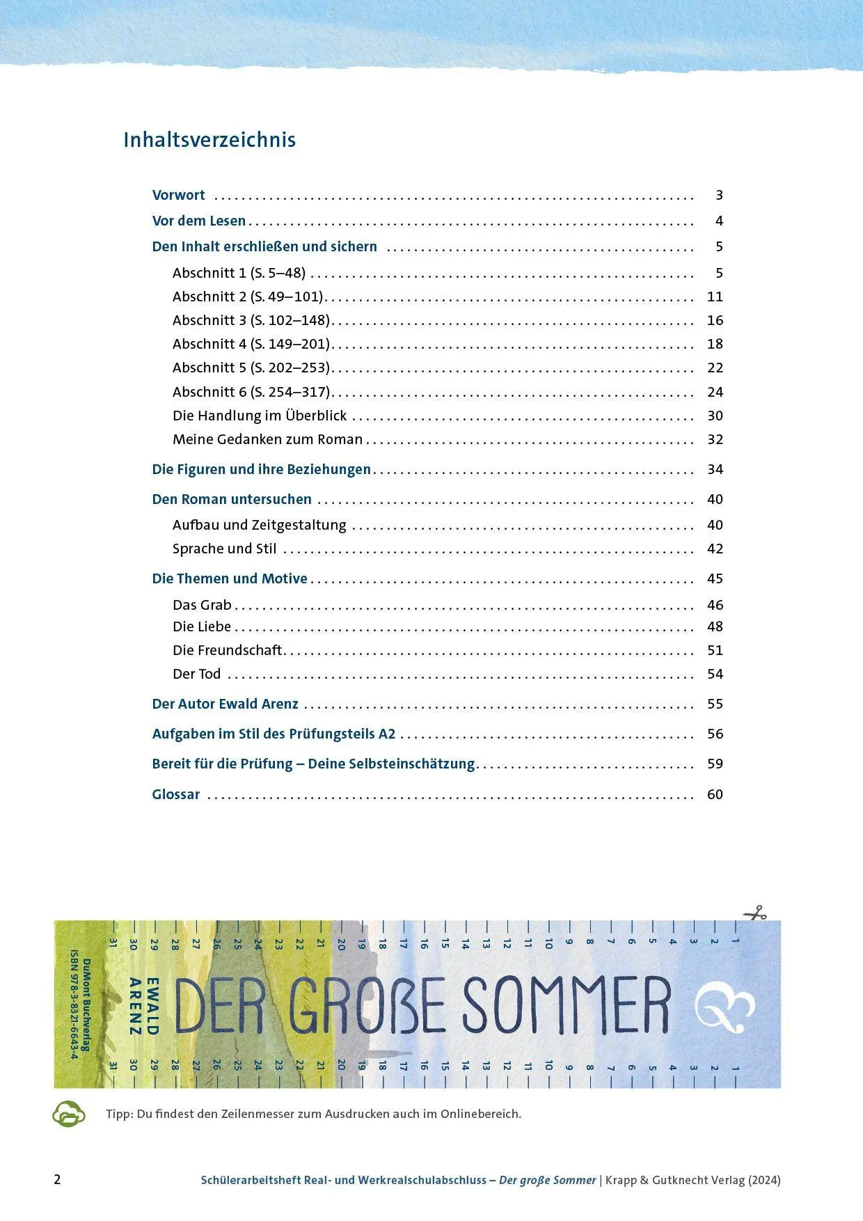 Bild: 9783963231216 | Der große Sommer - Ewald Arenz - Schülerarbeitsheft - Realschule...
