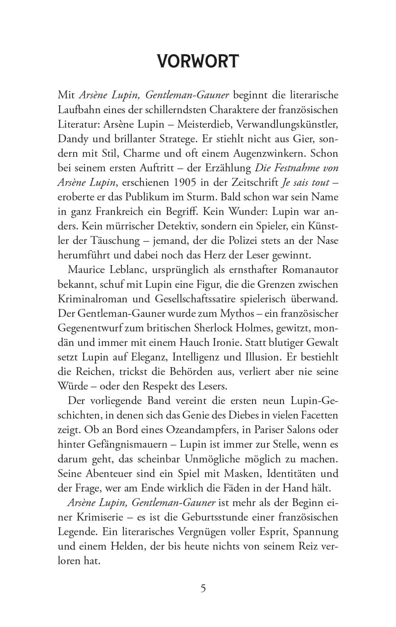 Bild: 9783965451216 | Arsène Lupin, Gentleman-Gauner. Abenteuergeschichten | Maurice Leblanc