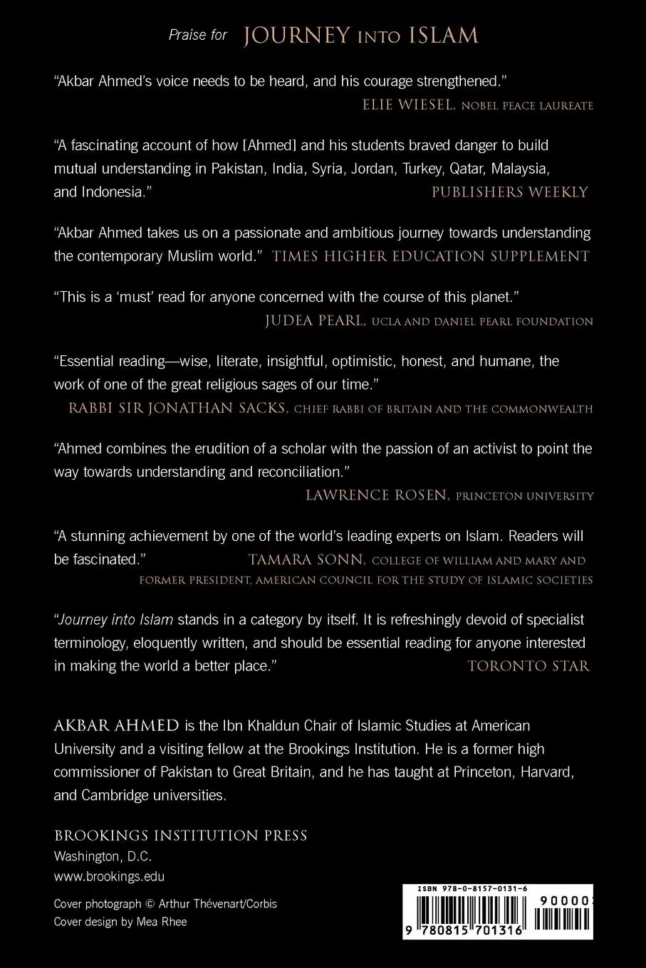 Rückseite: 9780815701316 | Journey into Islam | The Crisis of Globalization | Akbar Ahmed | Buch