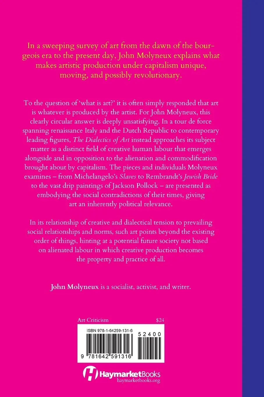 Rückseite: 9781642591316 | The Dialectics of Art | John Molyneux | Taschenbuch | Englisch | 2020