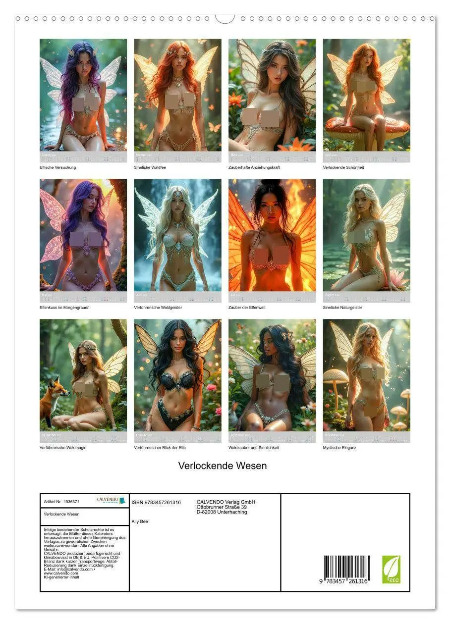 Bild: 9783457261316 | Verlockende Wesen (hochwertiger Premium Wandkalender 2026 DIN A2...