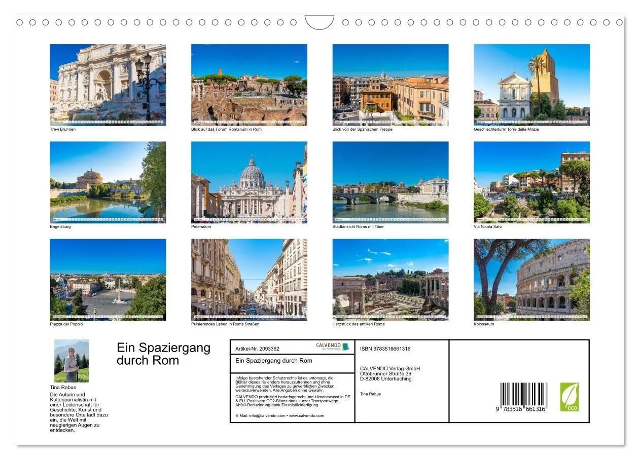 Bild: 9783516661316 | Ein Spaziergang durch Rom (Wandkalender 2026 DIN A3 quer), CALVENDO...