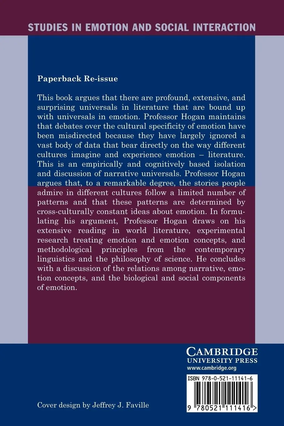 Rückseite: 9780521111416 | The Mind and Its Stories | Narrative Universals and Human Emotion