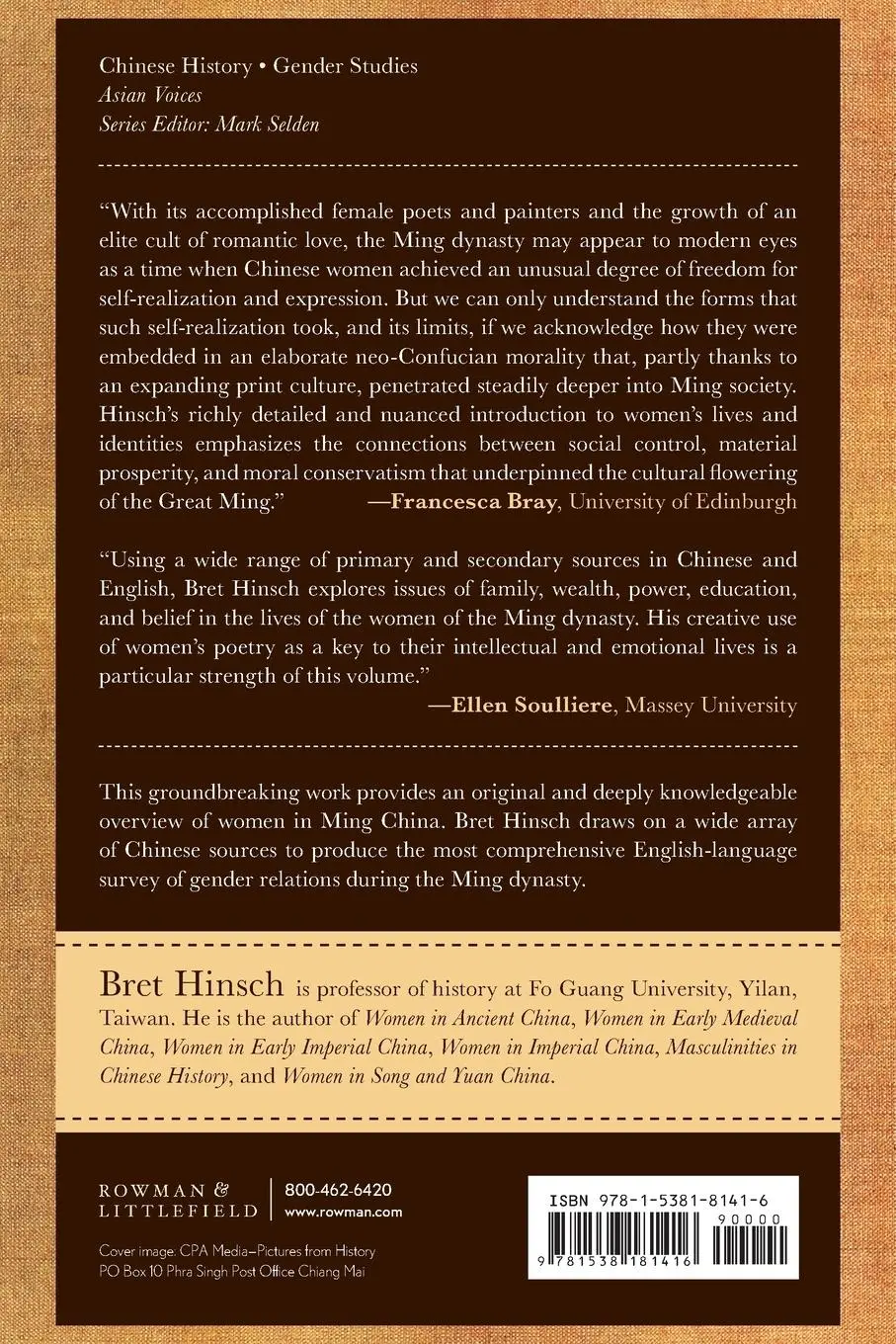 Rückseite: 9781538181416 | Women in Ming China | Bret Hinsch | Taschenbuch | Englisch | 2023