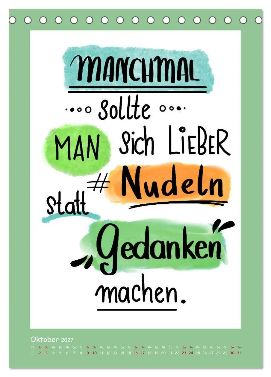 Bild: 9783569121416 | Nachgedacht-Sprüche und Zitate (Tischkalender 2027 DIN A5 hoch),...