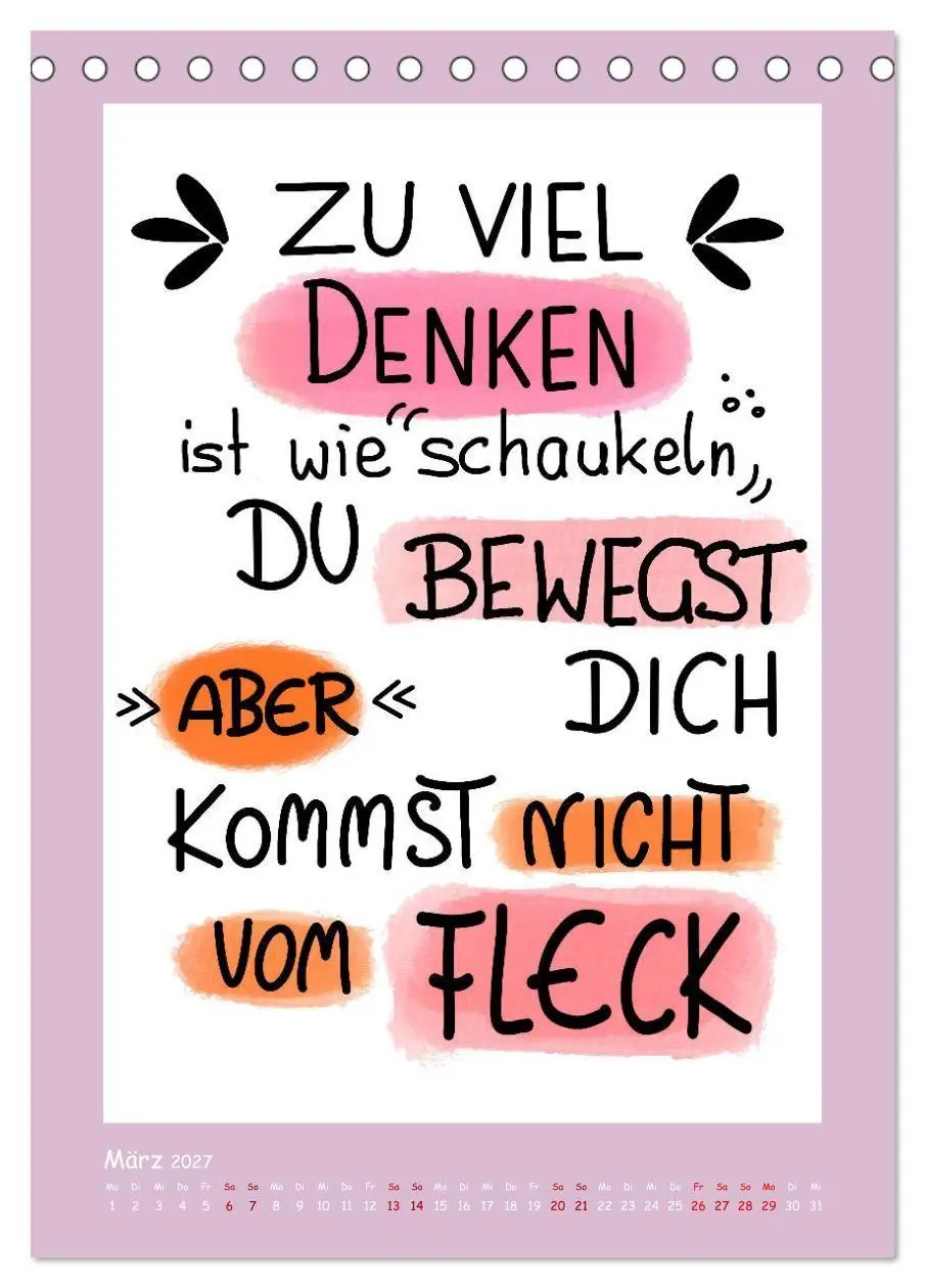 Bild: 9783569121416 | Nachgedacht-Sprüche und Zitate (Tischkalender 2027 DIN A5 hoch),...