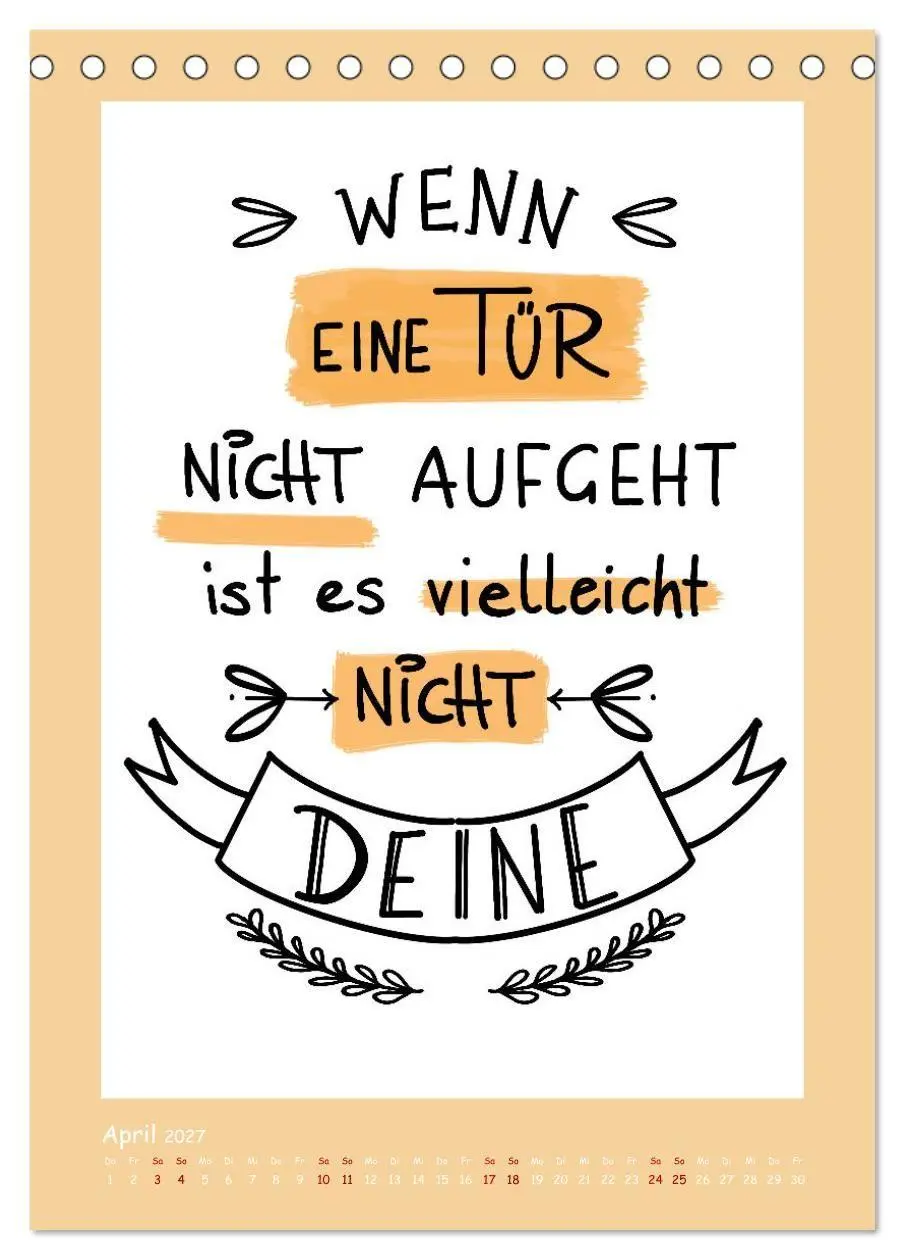 Bild: 9783569121416 | Nachgedacht-Sprüche und Zitate (Tischkalender 2027 DIN A5 hoch),...