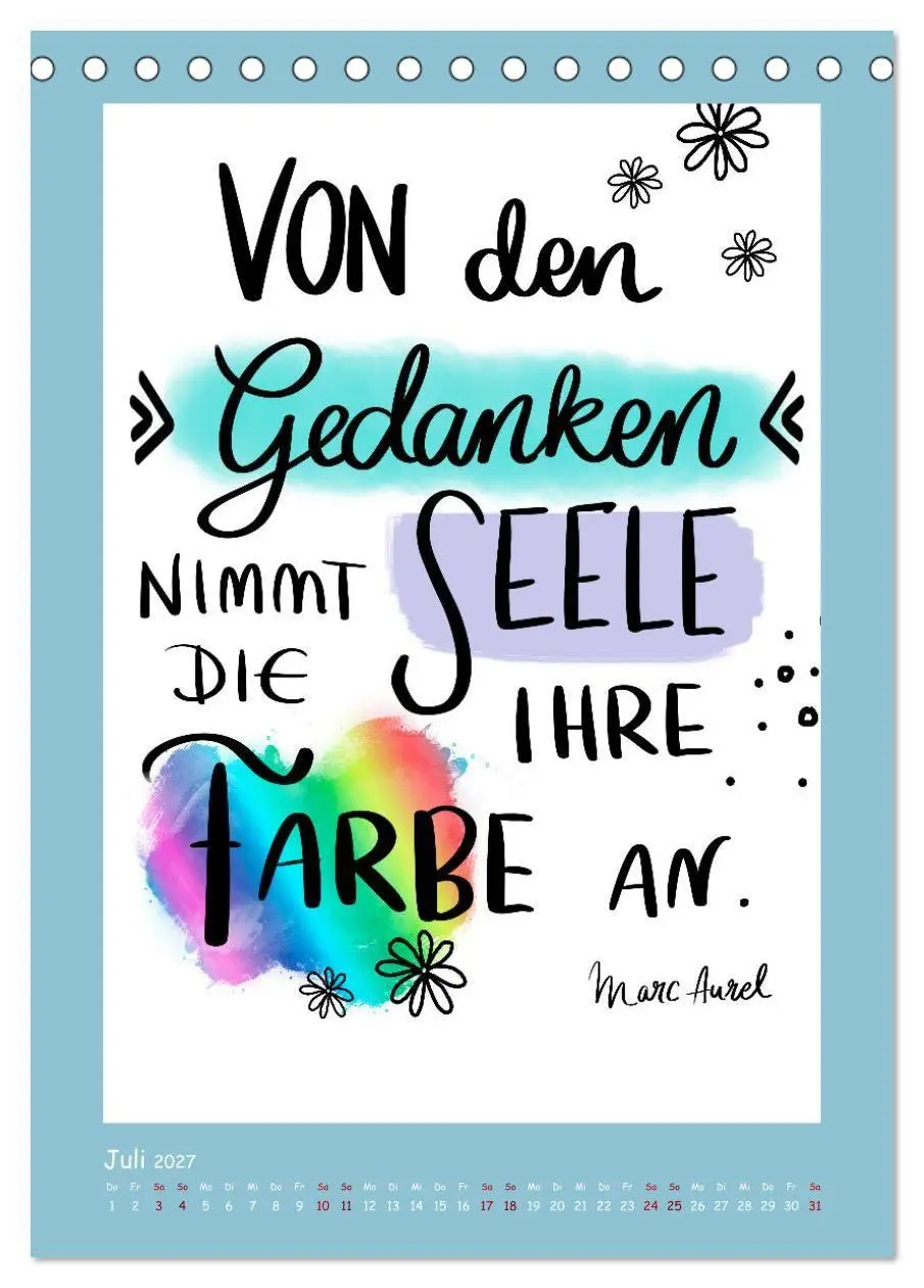 Bild: 9783569121416 | Nachgedacht-Sprüche und Zitate (Tischkalender 2027 DIN A5 hoch),...