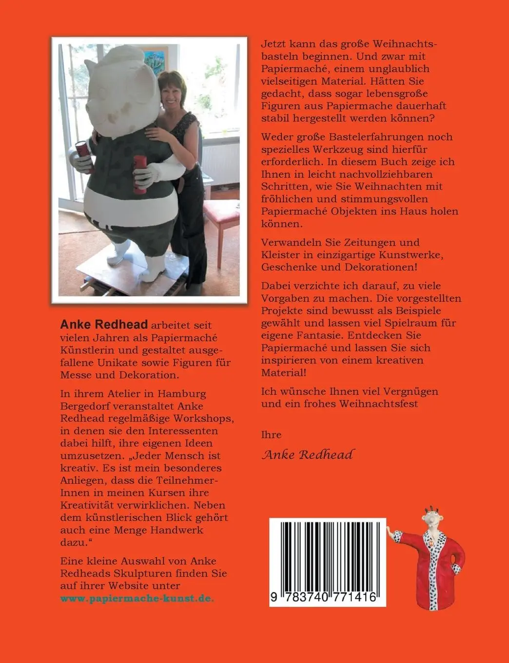 Rückseite: 9783740771416 | Papiermaché Ideen für die Weihnachtszeit | Anke Redhead | Taschenbuch