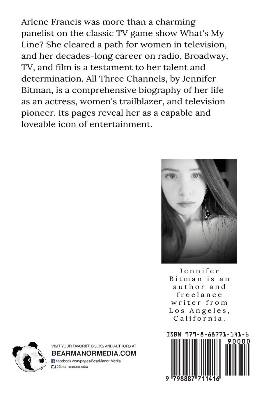 Rückseite: 9798887711416 | All Three Channels | Jennifer Bitman | Taschenbuch | Englisch | 2023