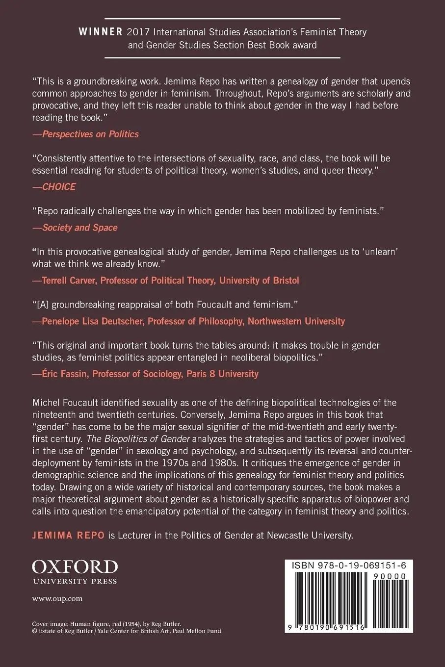 Rückseite: 9780190691516 | Biopolitics of Gender | Jemima Repo | Taschenbuch | Englisch | 2017