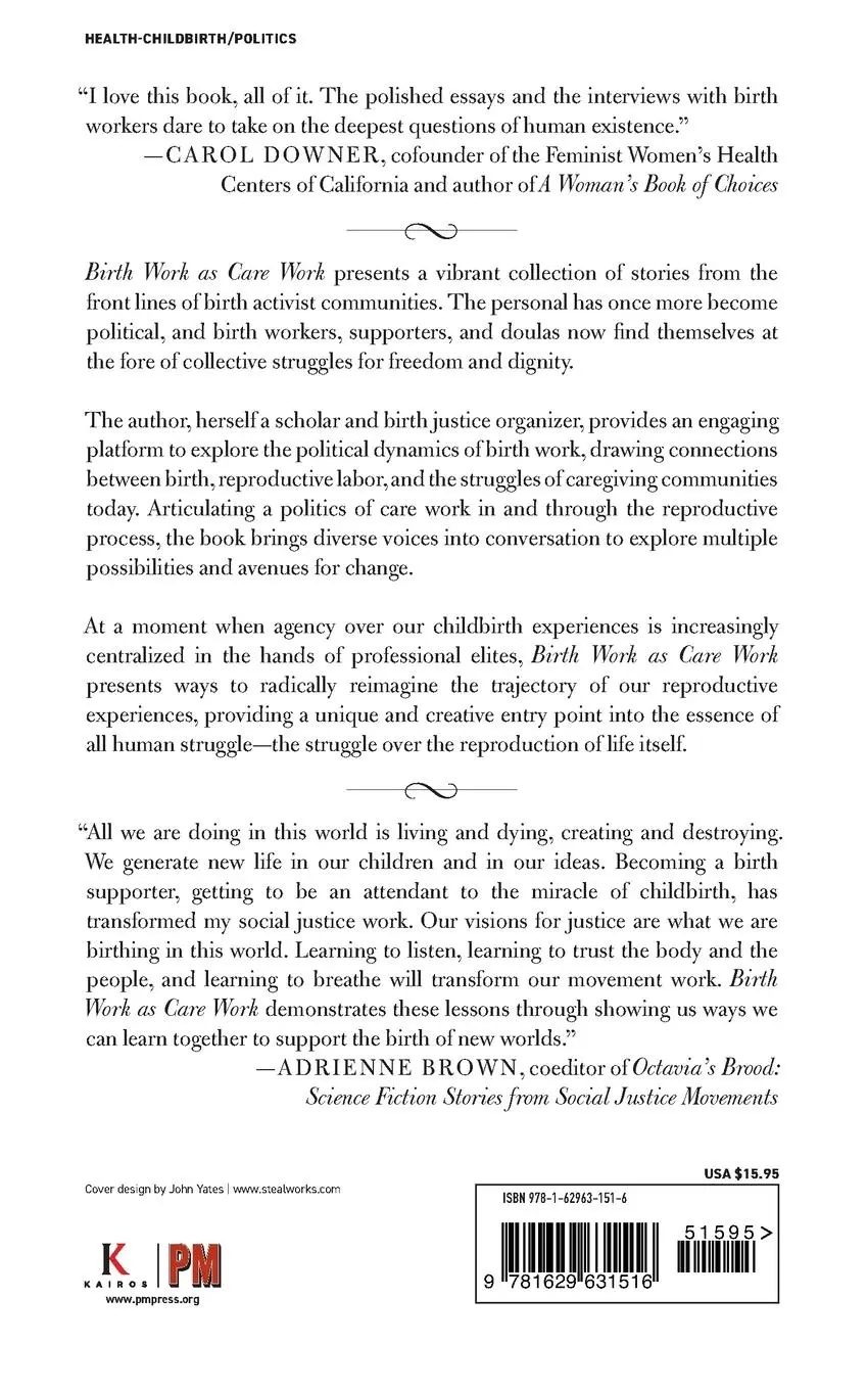 Rückseite: 9781629631516 | Birth Work as Care Work | Stories from Activist Birth Communities