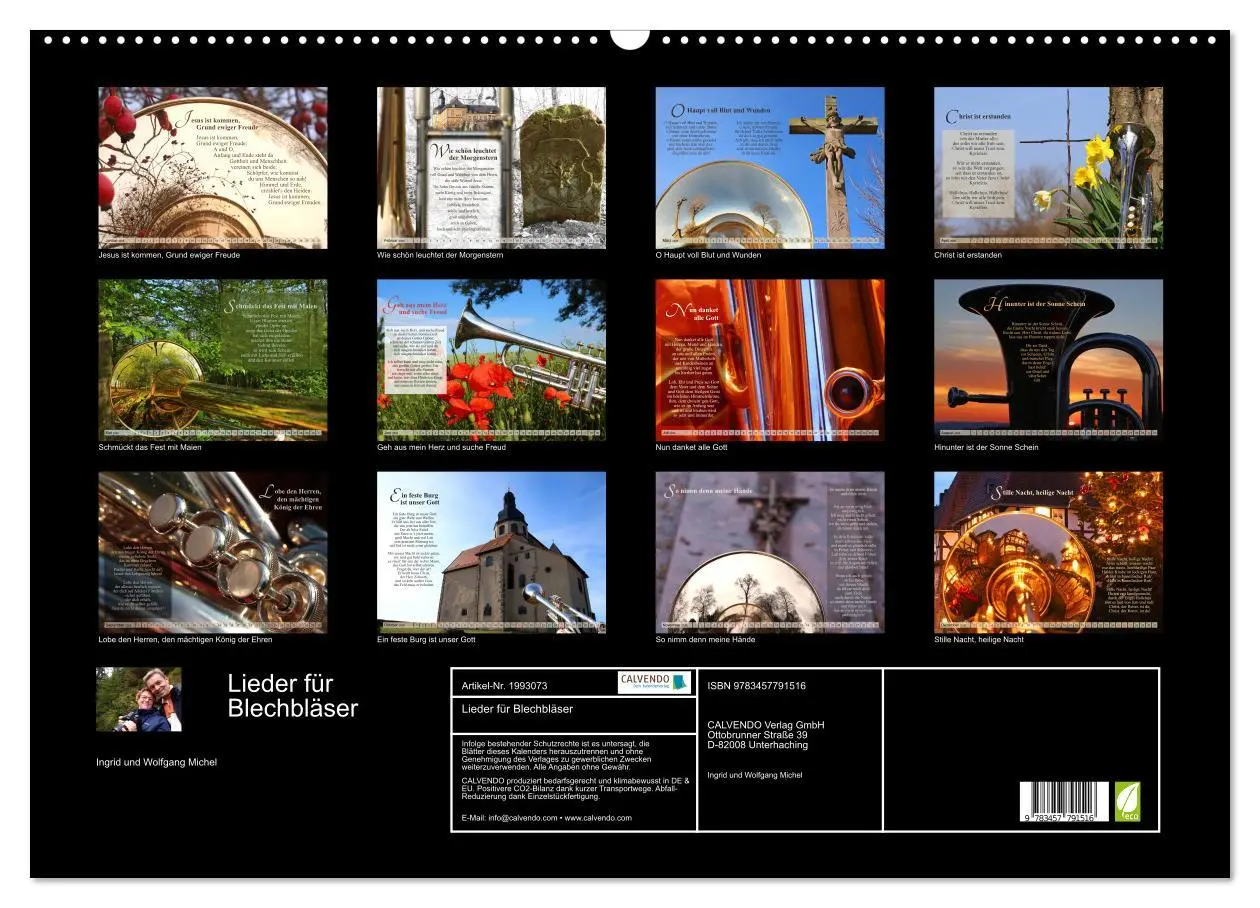 Bild: 9783457791516 | Lieder für Blechbläser (Wandkalender 2026 DIN A2 quer), CALVENDO...
