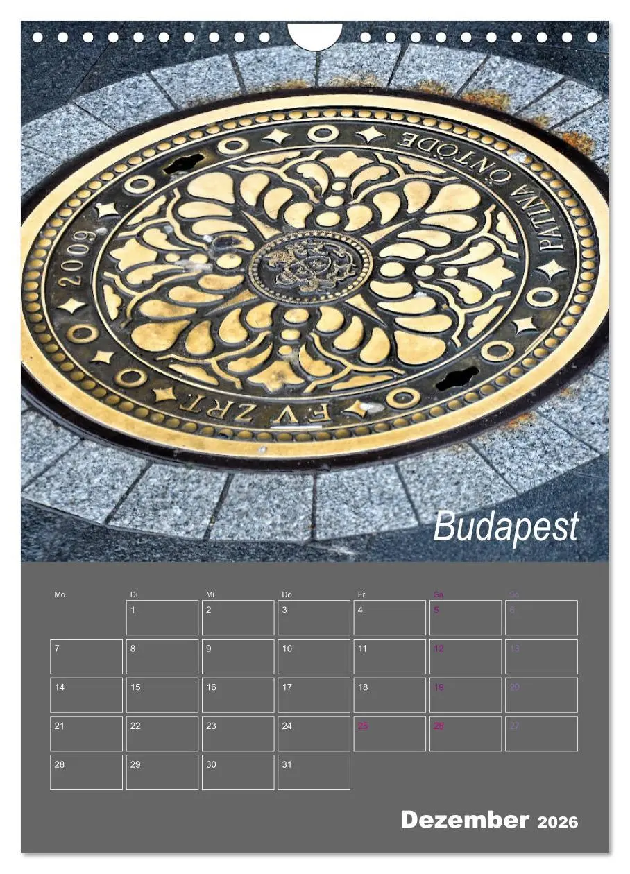 Bild: 9783516401516 | Faszination Kanaldeckel (Wandkalender 2026 DIN A4 hoch), CALVENDO...