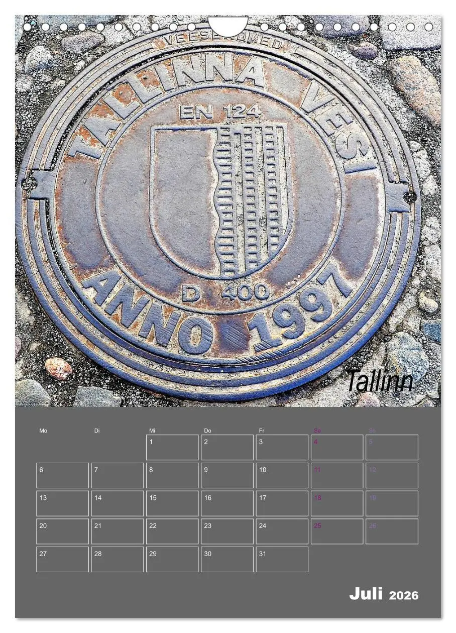 Bild: 9783516401516 | Faszination Kanaldeckel (Wandkalender 2026 DIN A4 hoch), CALVENDO...