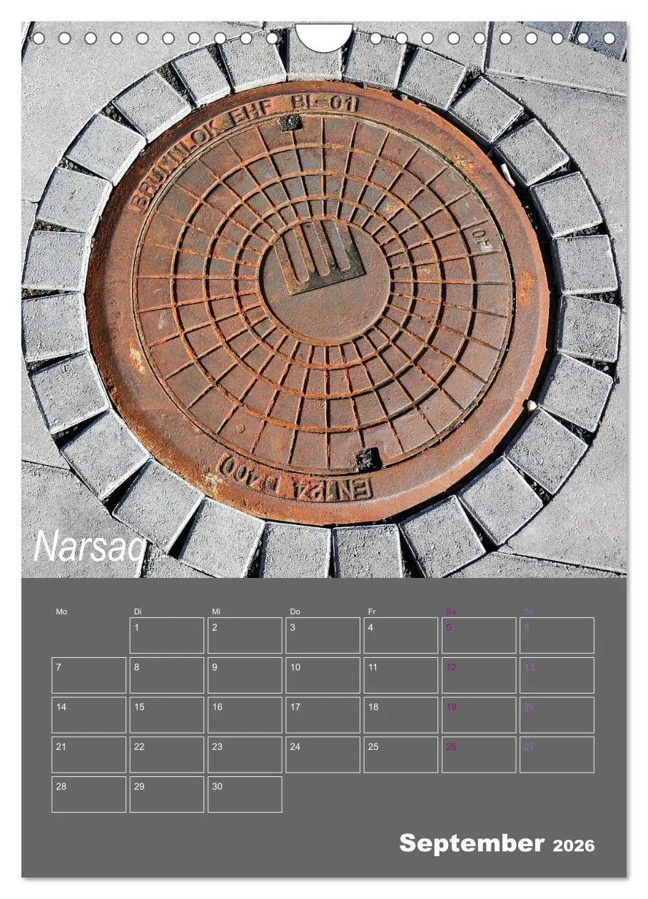 Bild: 9783516401516 | Faszination Kanaldeckel (Wandkalender 2026 DIN A4 hoch), CALVENDO...