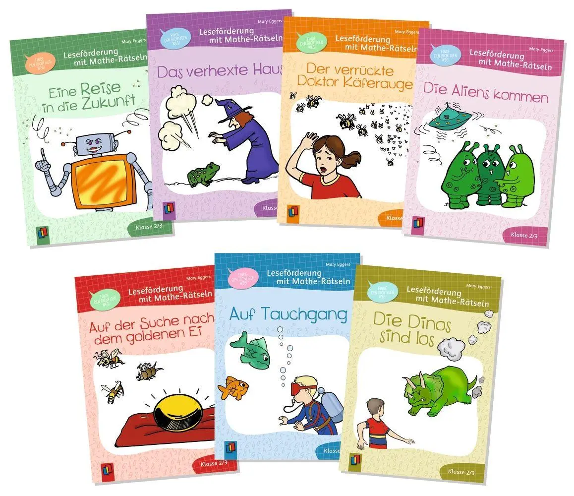 Cover: 9783834671516 | Paket: Leseförderung mit Mathe-Rätseln - 7 Lesehefte | 7 Lesehefte