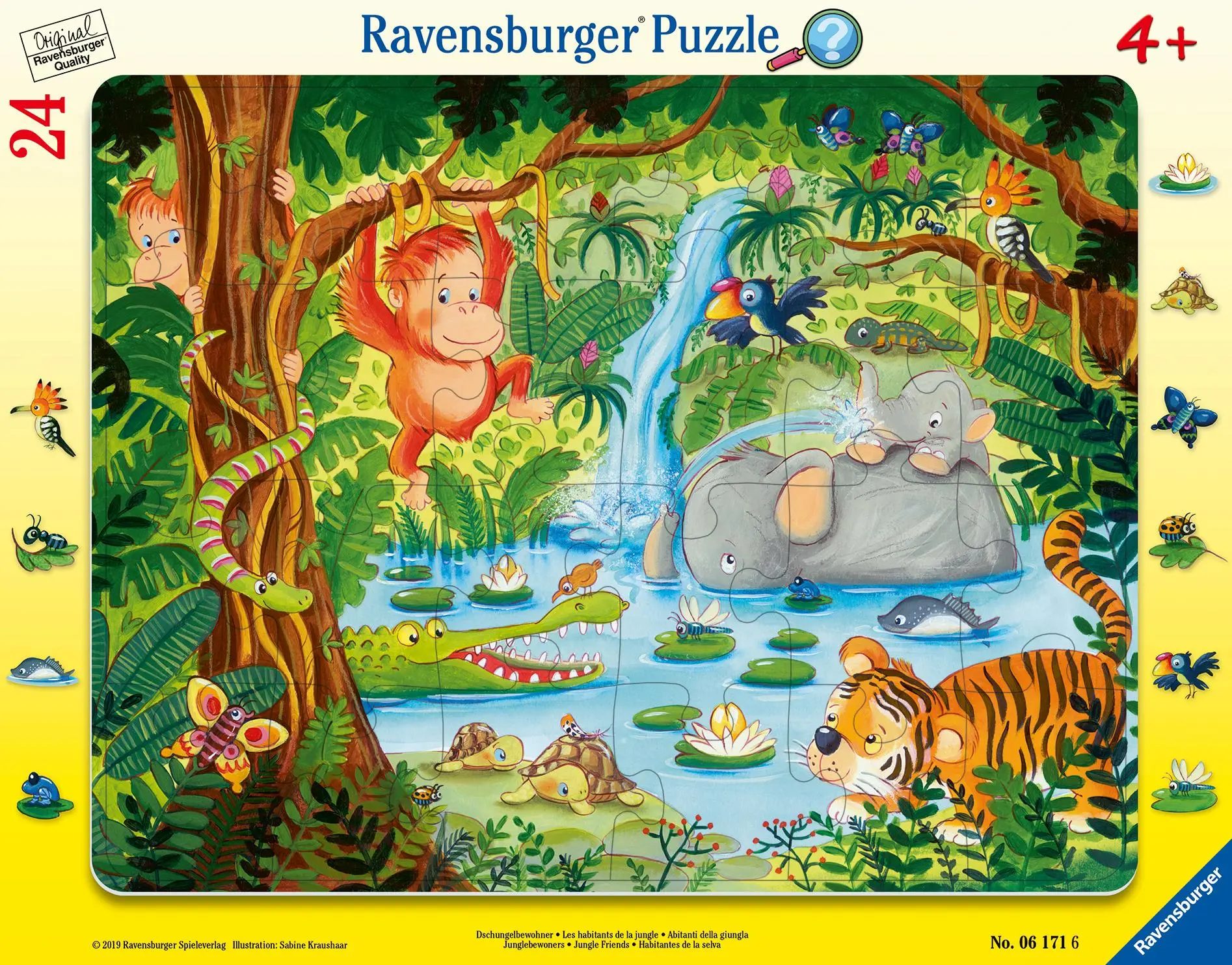 Cover: 4005556061716 | Dschungelbewohner - Puzzle mit 24 Teilen | Spiel | 06171 | Deutsch