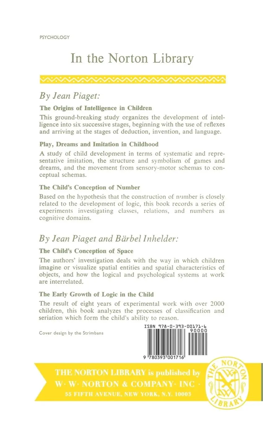 Rückseite: 9780393001716 | Play Dreams and Imitation in Childhood | Jean Jean Piaget | Buch
