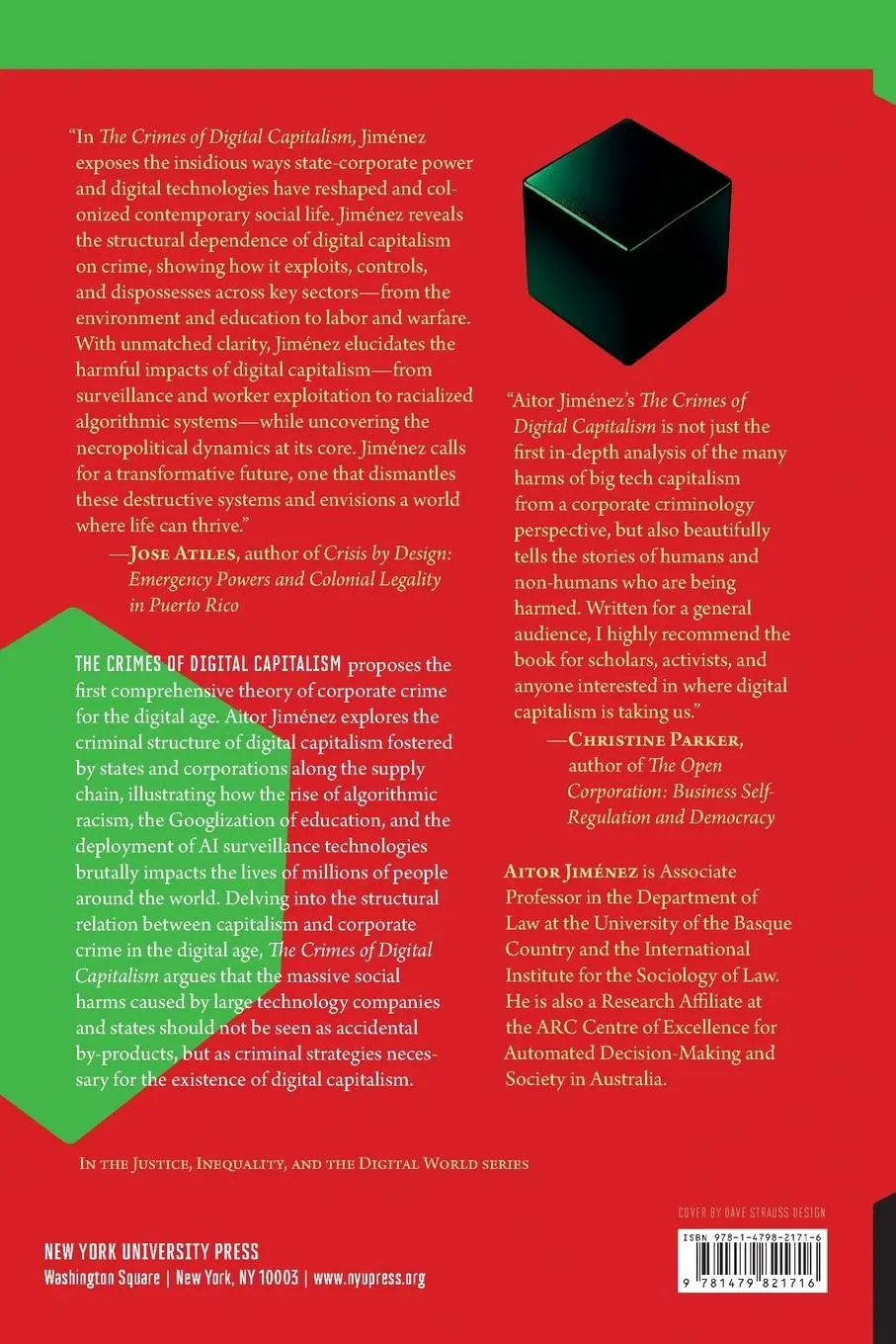 Rückseite: 9781479821716 | The Crimes of Digital Capitalism | Aitor Jiménez | Taschenbuch | 2025