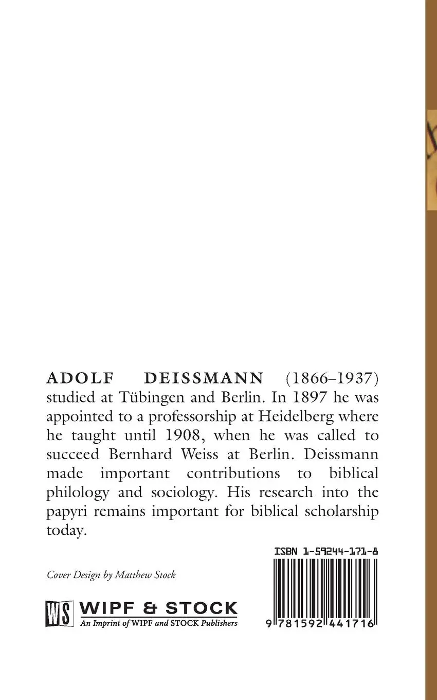 Rückseite: 9781592441716 | The Religion of Jesus and the Faith of Paul | Adolf Deissmann | Buch