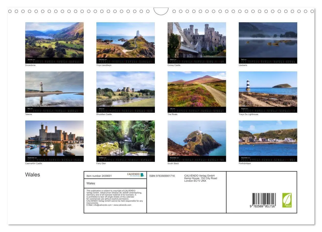 Bild: 9783569951716 | Wales (Wall Calendar 2027 DIN A3 landscape), CALVENDO 12 Month Wall...