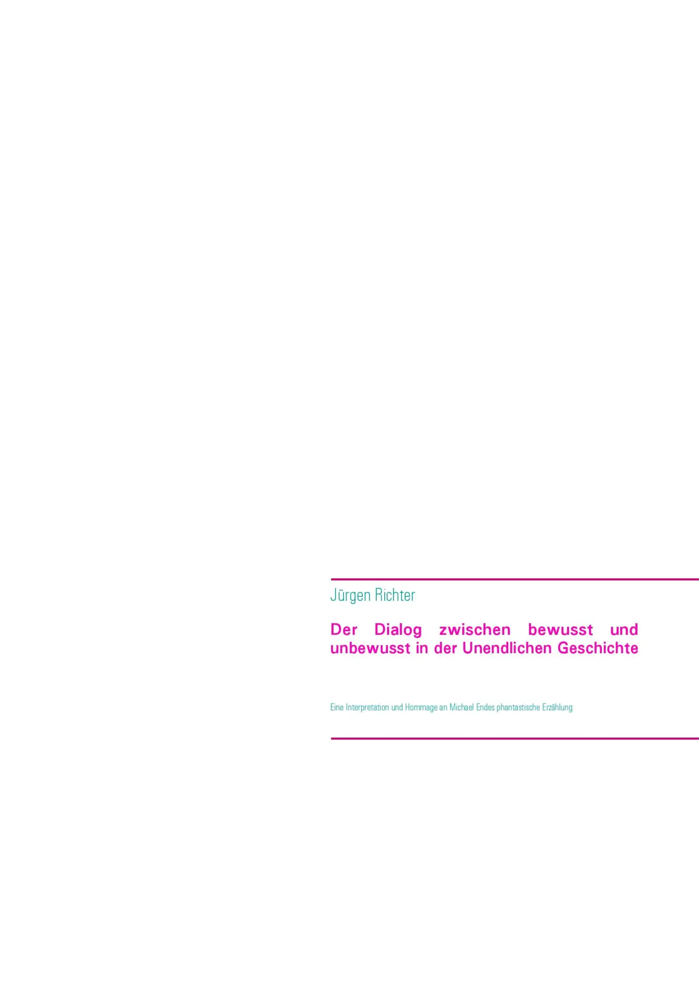 Cover: 9783735721716 | Der Dialog zwischen bewusst und unbewusst in der Unendlichen...