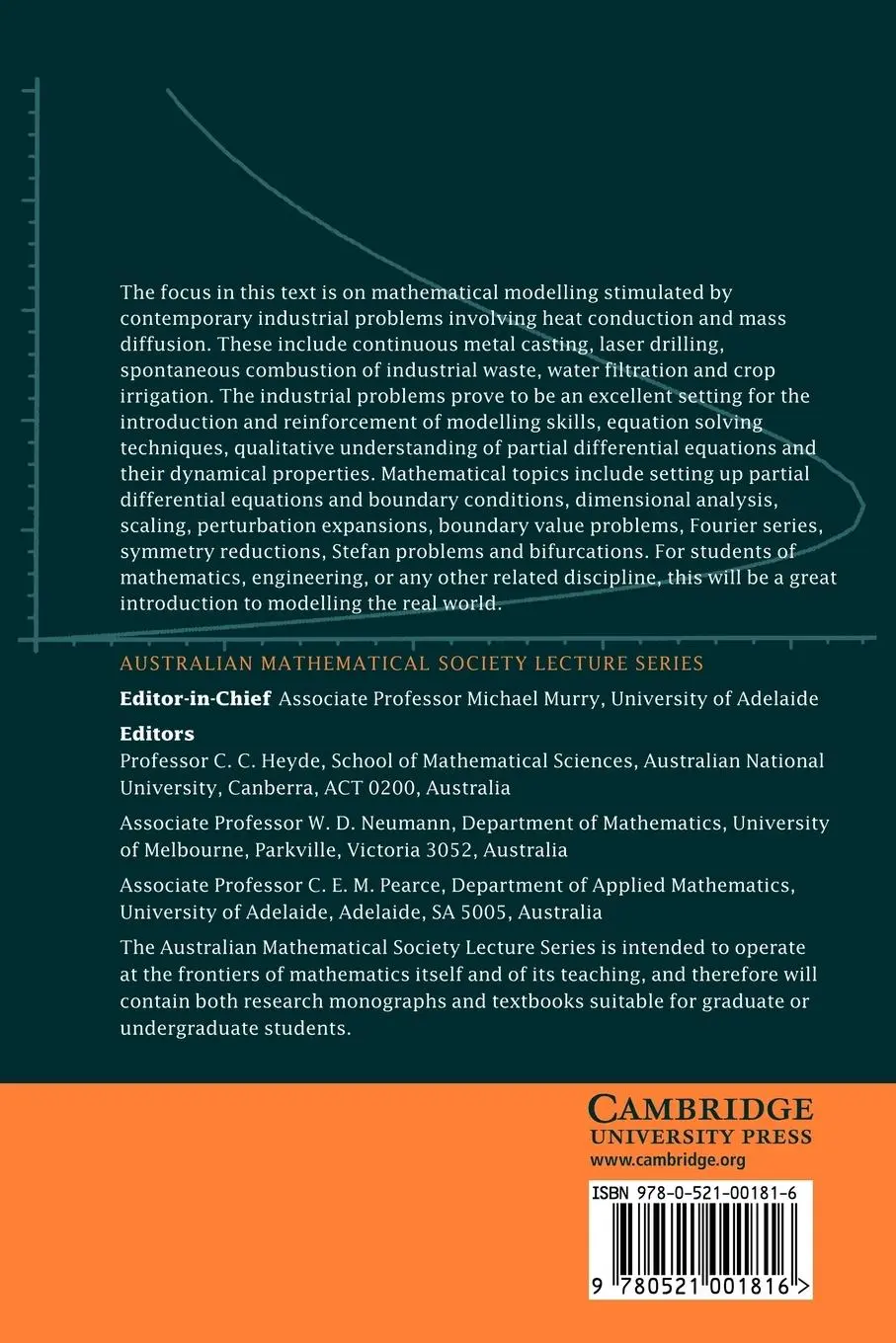 Rückseite: 9780521001816 | Industrial Mathematics | Glenn Fulford (u. a.) | Taschenbuch | 2010