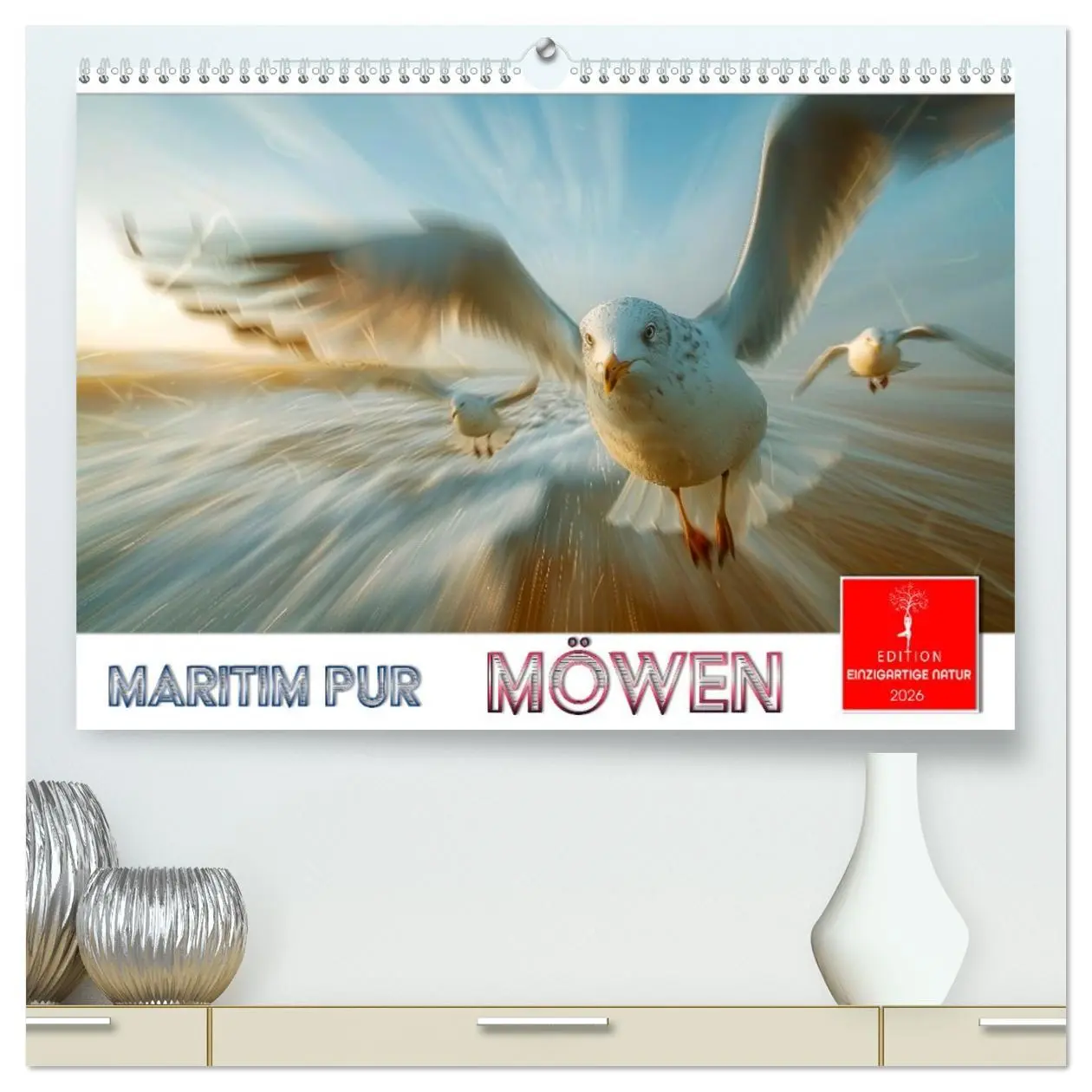 Cover: 9783457381816 | Maritim pur - Möwen (hochwertiger Premium Wandkalender 2026 DIN A2...