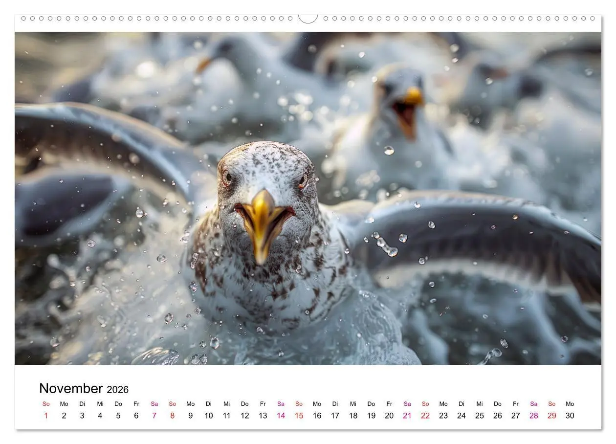 Bild: 9783457381816 | Maritim pur - Möwen (hochwertiger Premium Wandkalender 2026 DIN A2...