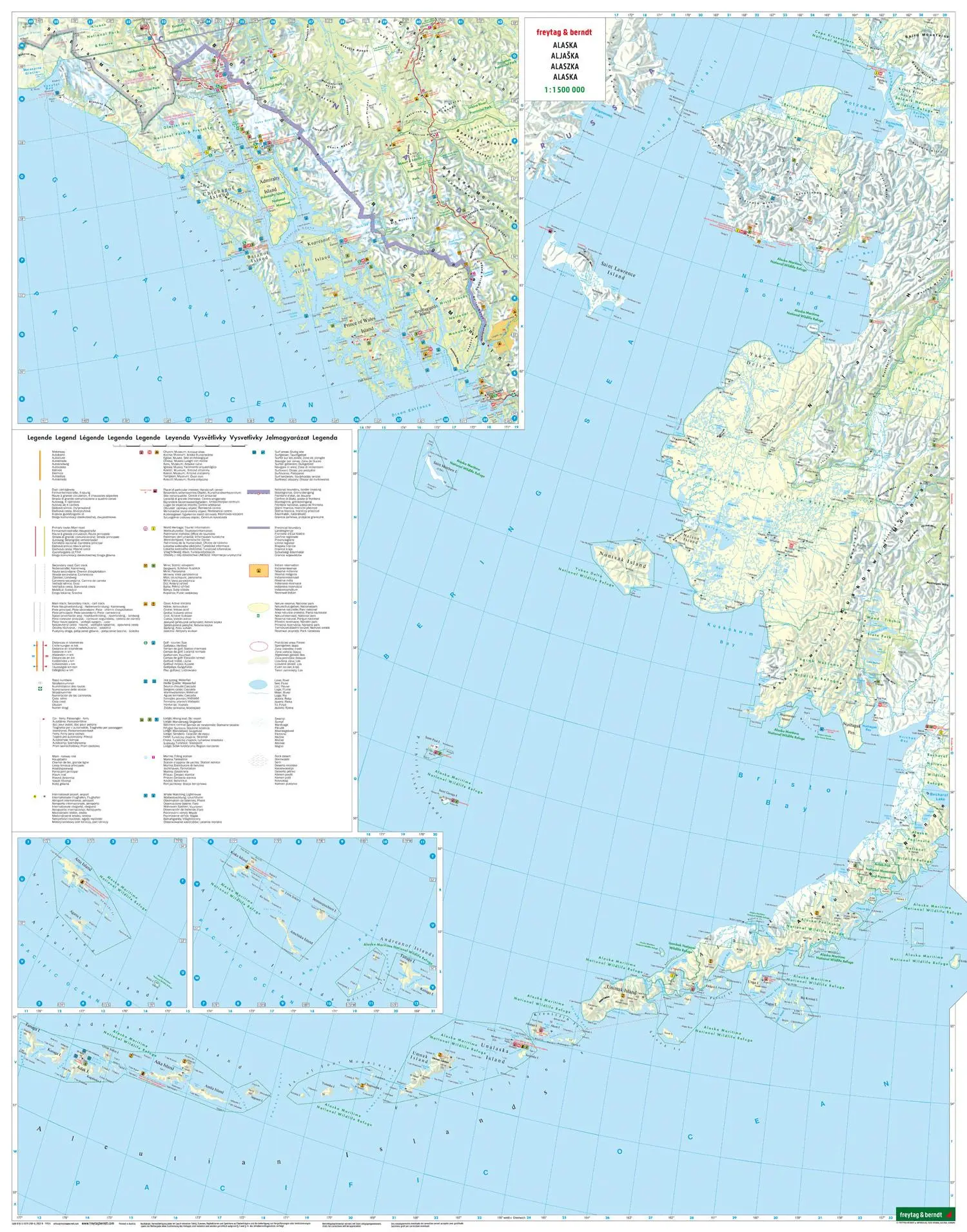 Bild: 9783707921816 | Alaska, Straßenkarte 1:1.500.000, freytag &amp; berndt | freytag &amp; berndt