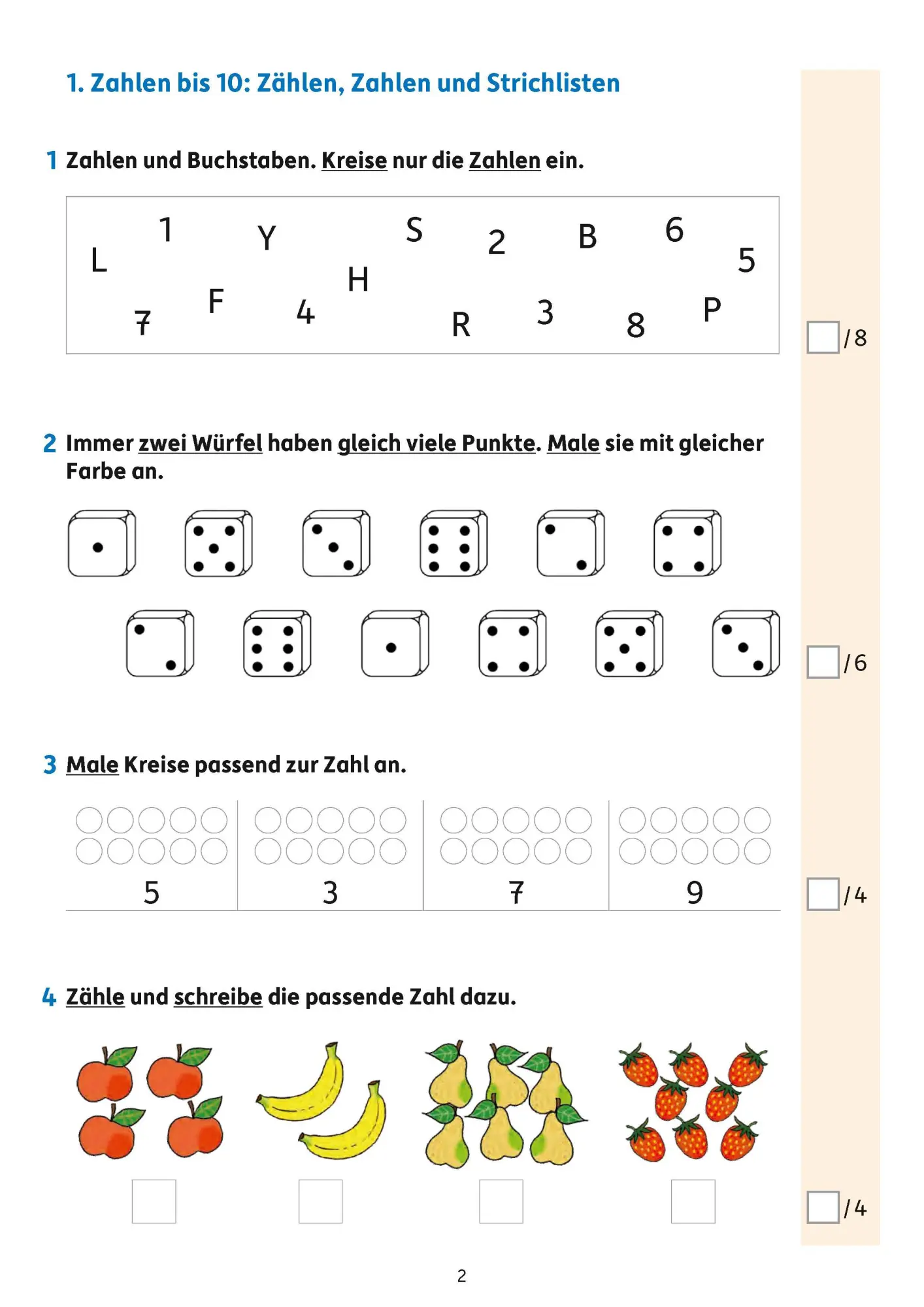 Bild: 9783881001816 | Tests in Mathe - Lernzielkontrollen 1. Klasse, A4- Heft | Spiecker