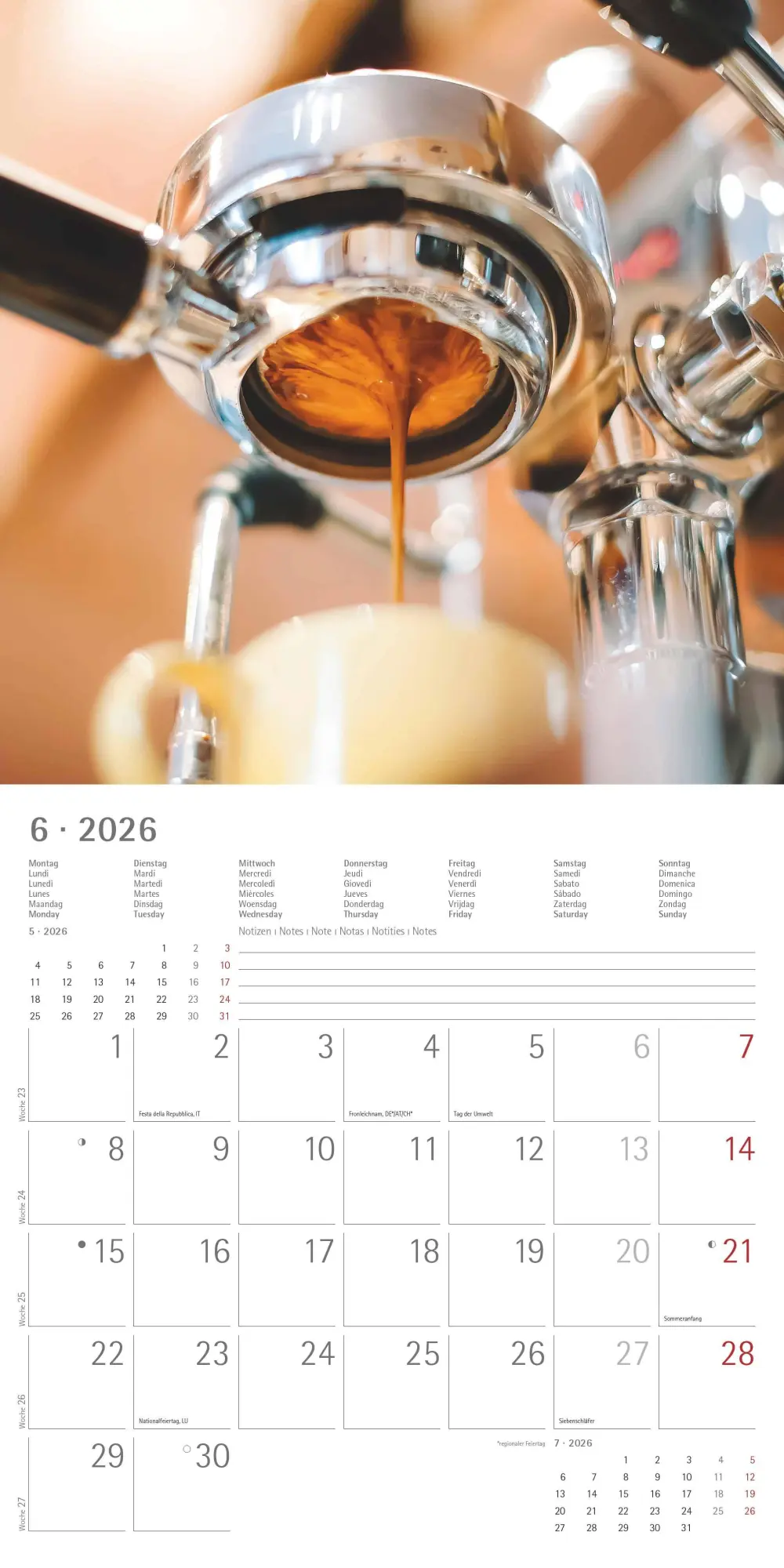Bild: 4069095001916 | Kaffeegenuss 2026 - Broschürenkalender 30x30 cm (30x60 geöffnet) -...