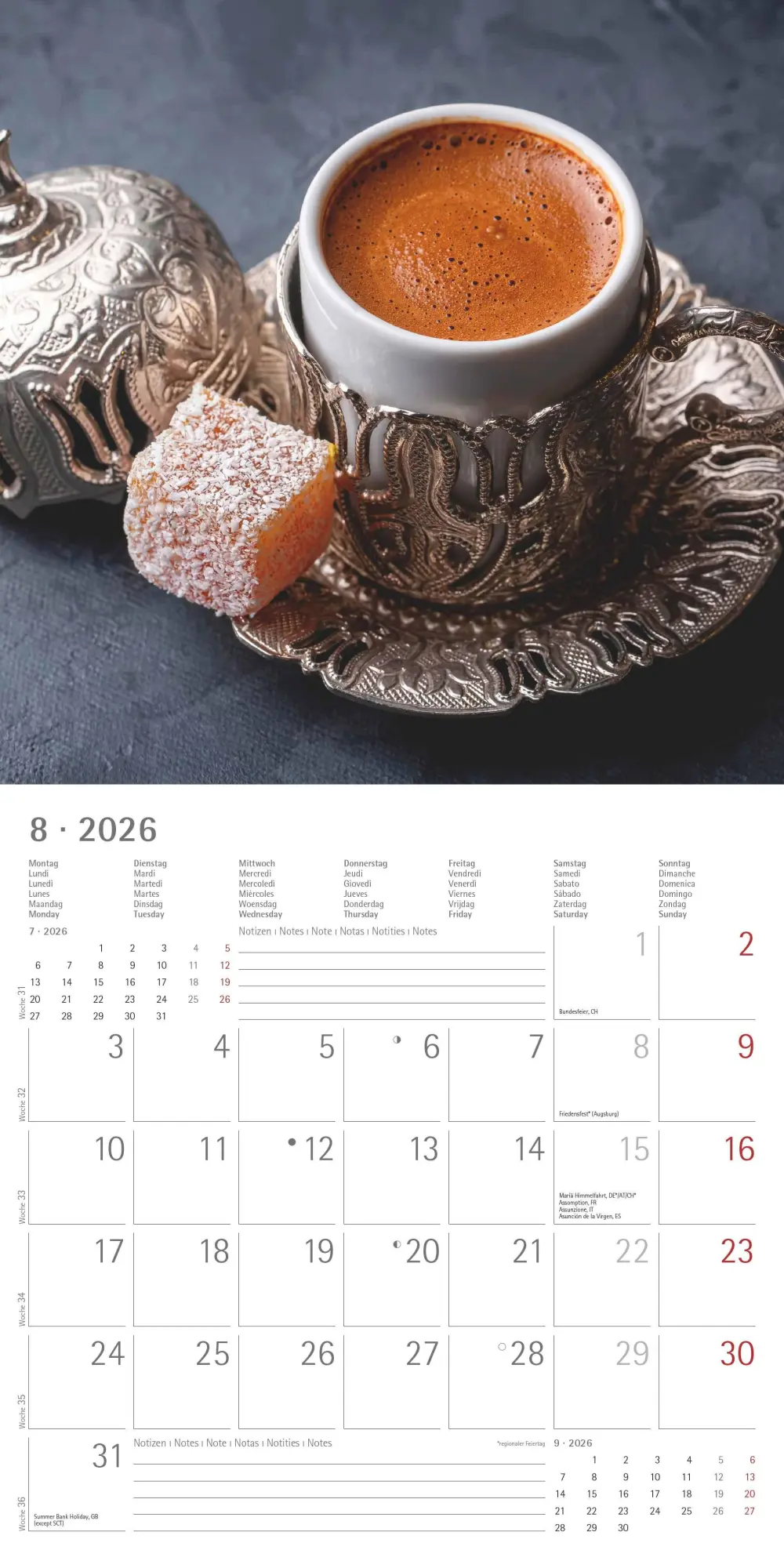 Bild: 4069095001916 | Kaffeegenuss 2026 - Broschürenkalender 30x30 cm (30x60 geöffnet) -...