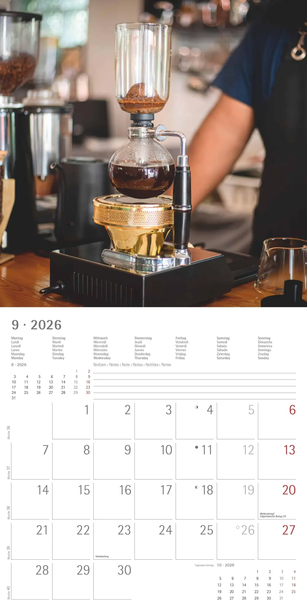 Bild: 4069095001916 | Kaffeegenuss 2026 - Broschürenkalender 30x30 cm (30x60 geöffnet) -...