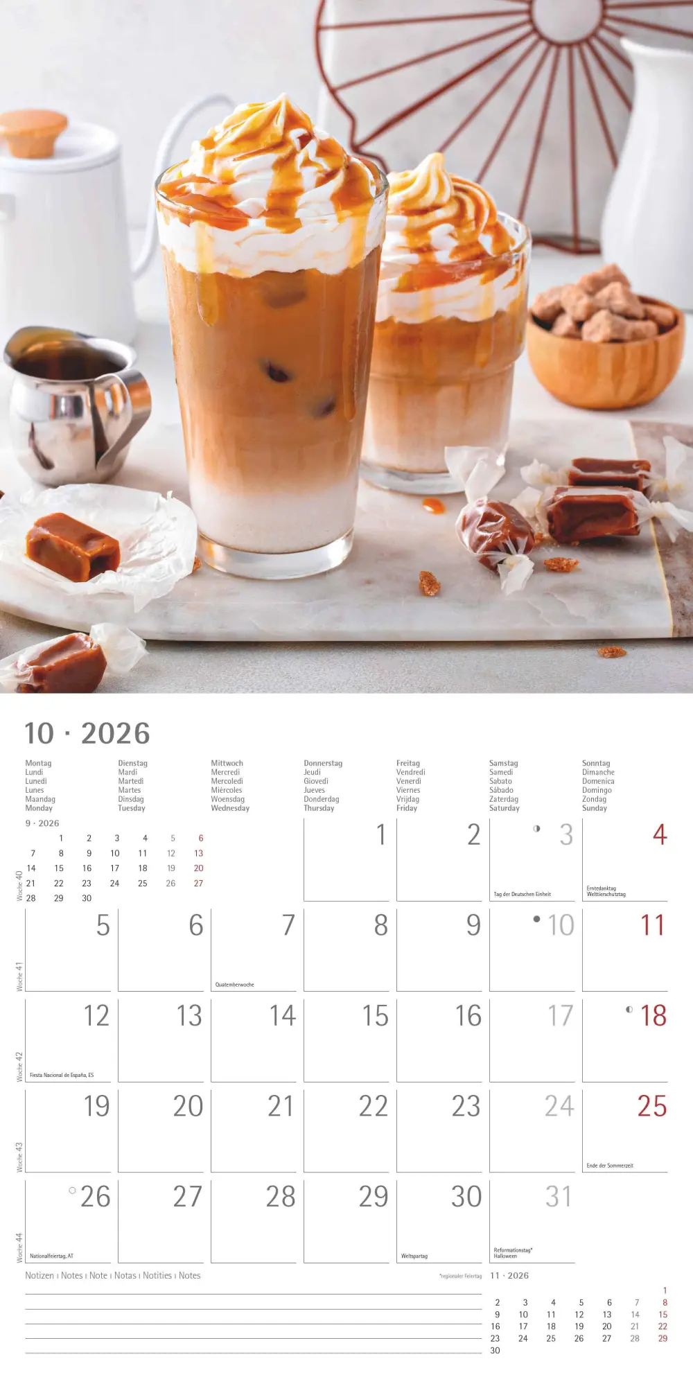 Bild: 4069095001916 | Kaffeegenuss 2026 - Broschürenkalender 30x30 cm (30x60 geöffnet) -...
