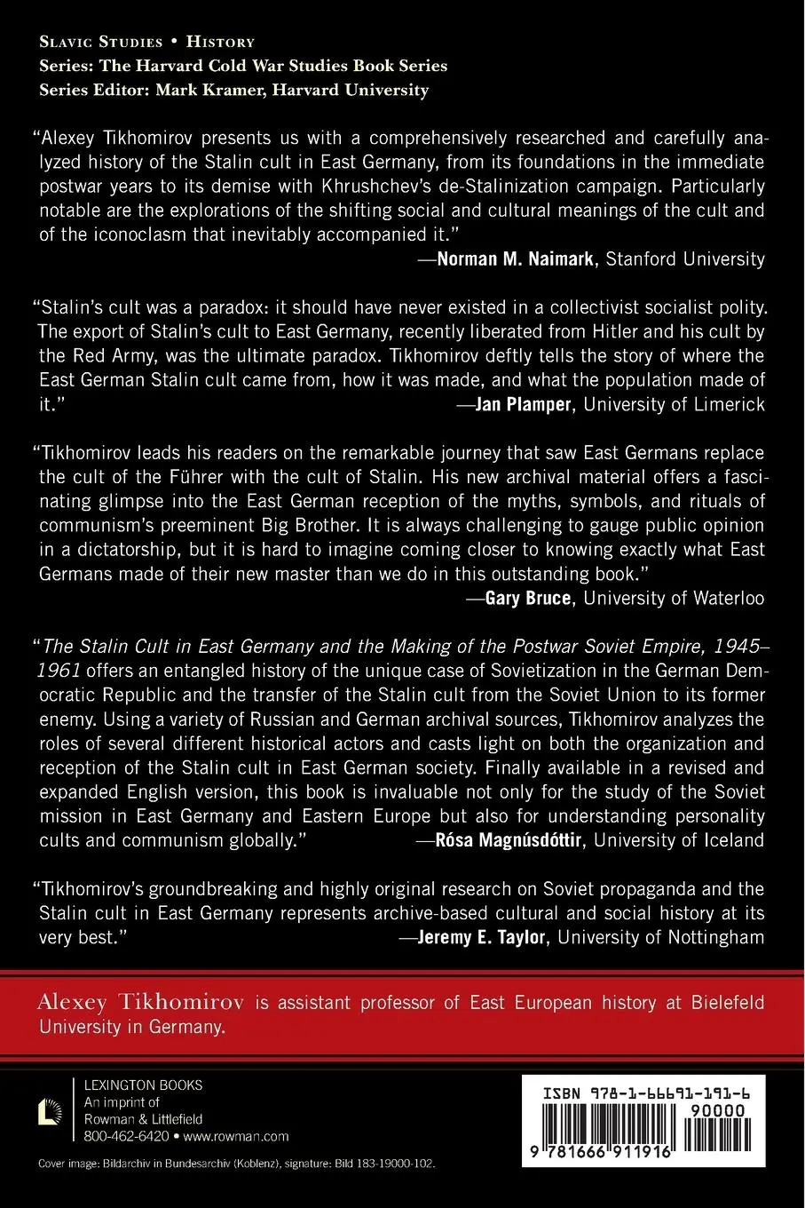 Rückseite: 9781666911916 | The Stalin Cult in East Germany and the Making of the Postwar...
