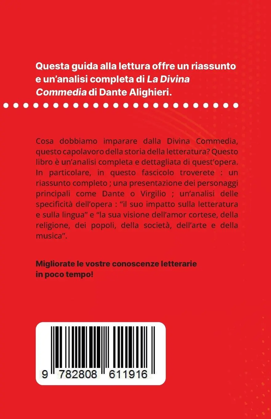 Rückseite: 9782808611916 | La Divina Commedia di Dante Alighieri (Analisi del libro) | Behar