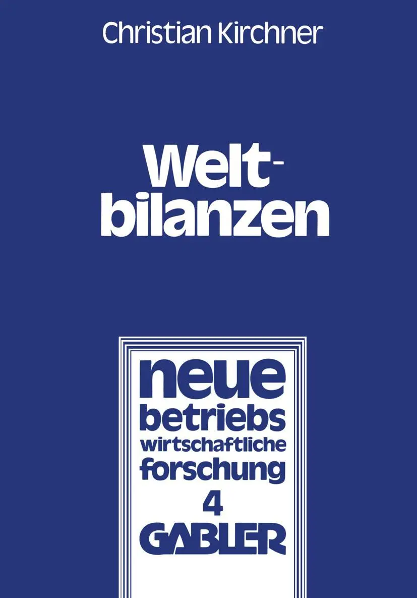 Cover: 9783409161916 | Weltbilanzen | Probleme der internationalen Konzernrechnungslegung