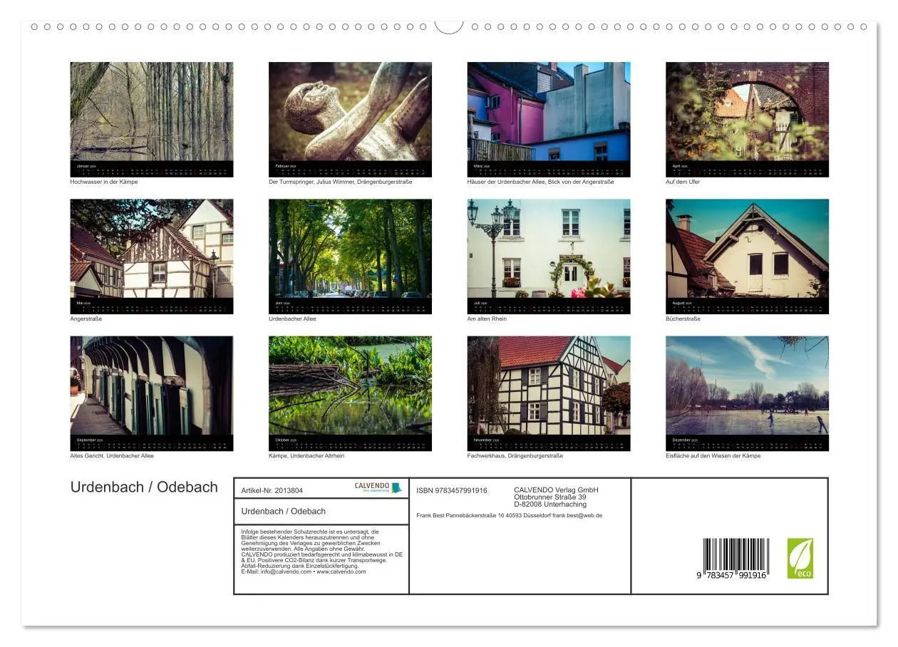 Bild: 9783457991916 | Urdenbach / Odebach (hochwertiger Premium Wandkalender 2026 DIN A2...