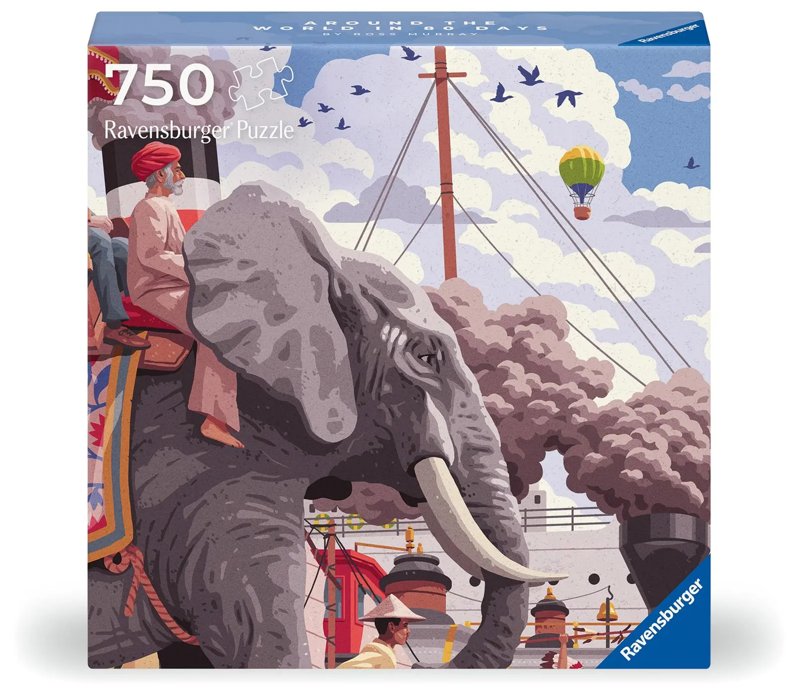Cover: 4005555012016 | Erwachsenenpuzzle 750 Teile - In 80 Tagen um die Welt | Spiel | 2024