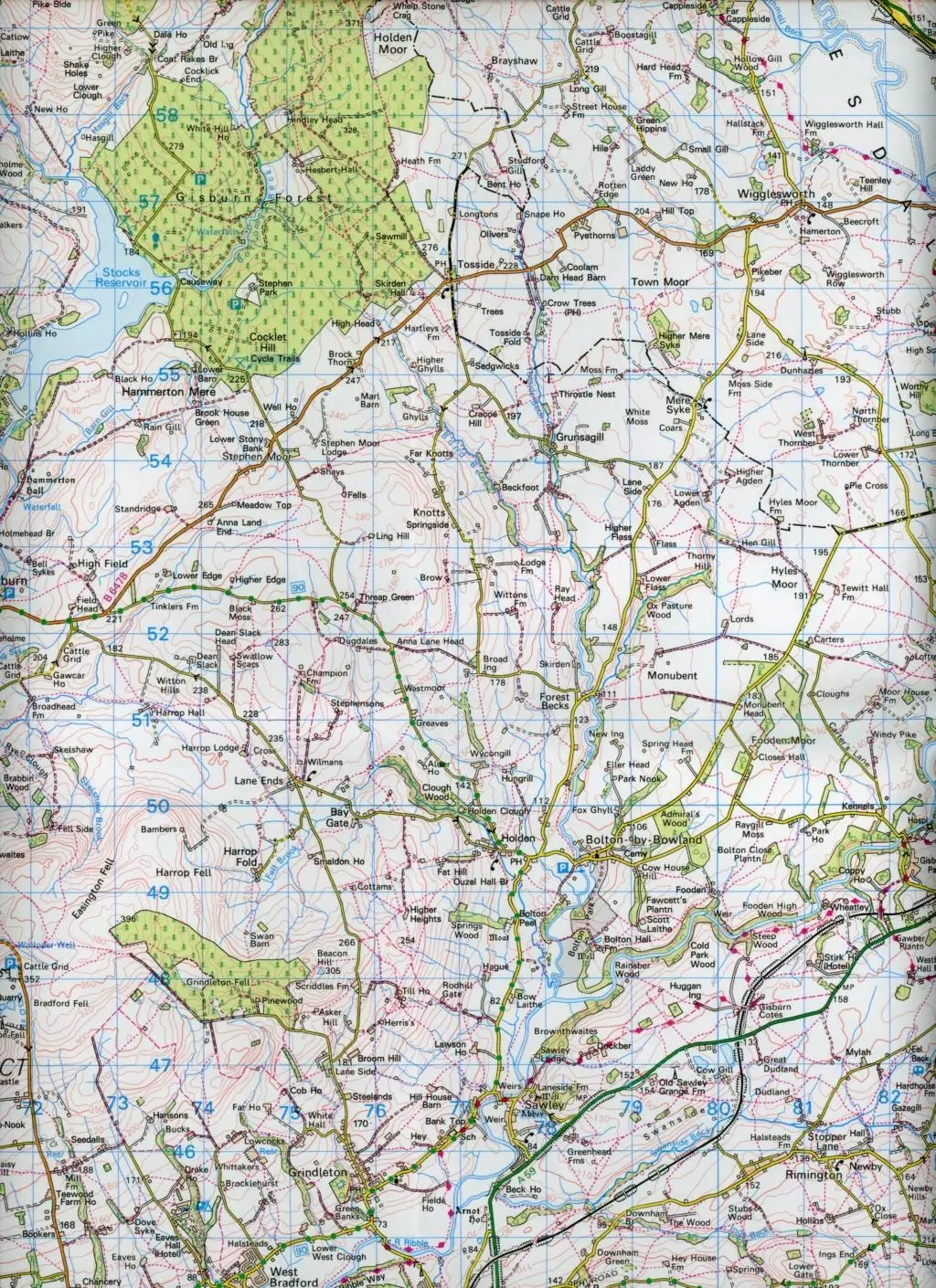 Bild: 9780319262016 | Blackburn &amp; Burnley, Clitheroe &amp; Skipton | Ordnance Survey | Englisch