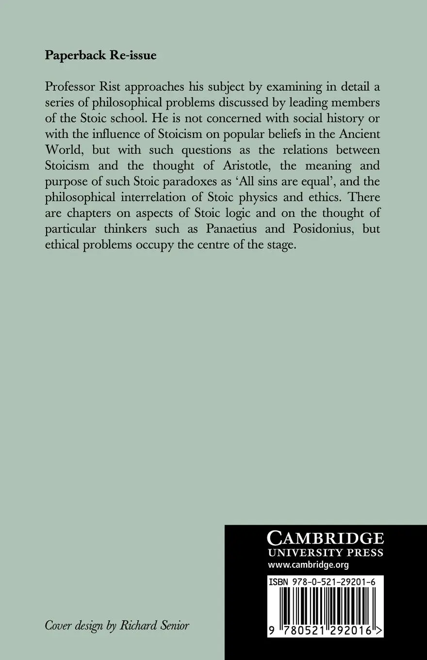 Rückseite: 9780521292016 | Stoic Philosophy | J. Rist (u. a.) | Taschenbuch | Englisch | 2010