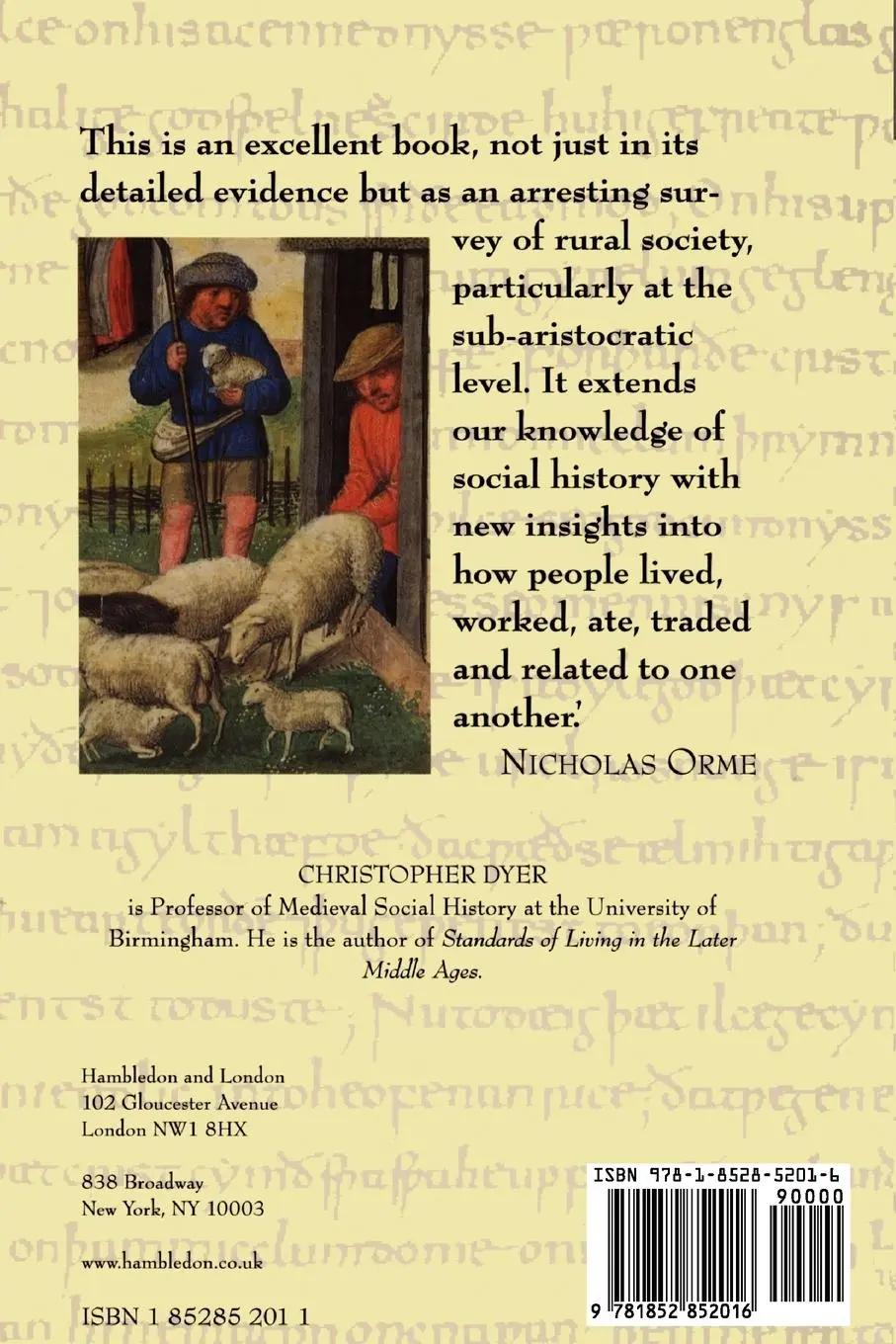 Rückseite: 9781852852016 | Everyday Life in Medieval England | Christopher Dyer | Taschenbuch