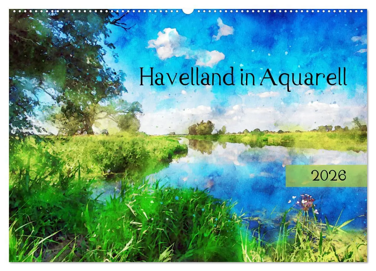 Cover: 9783457712016 | Havelland in Aquarell (Wandkalender 2026 DIN A2 quer), CALVENDO...