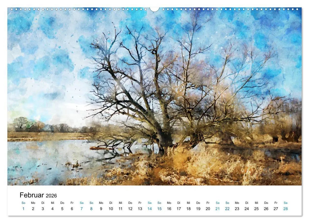 Bild: 9783457712016 | Havelland in Aquarell (Wandkalender 2026 DIN A2 quer), CALVENDO...