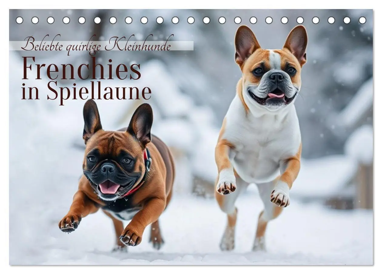 Cover: 9783516592016 | Frenchies in Spiellaune (Tischkalender 2026 DIN A5 quer), CALVENDO...
