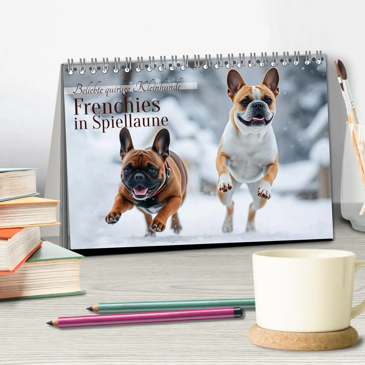 Bild: 9783516592016 | Frenchies in Spiellaune (Tischkalender 2026 DIN A5 quer), CALVENDO...