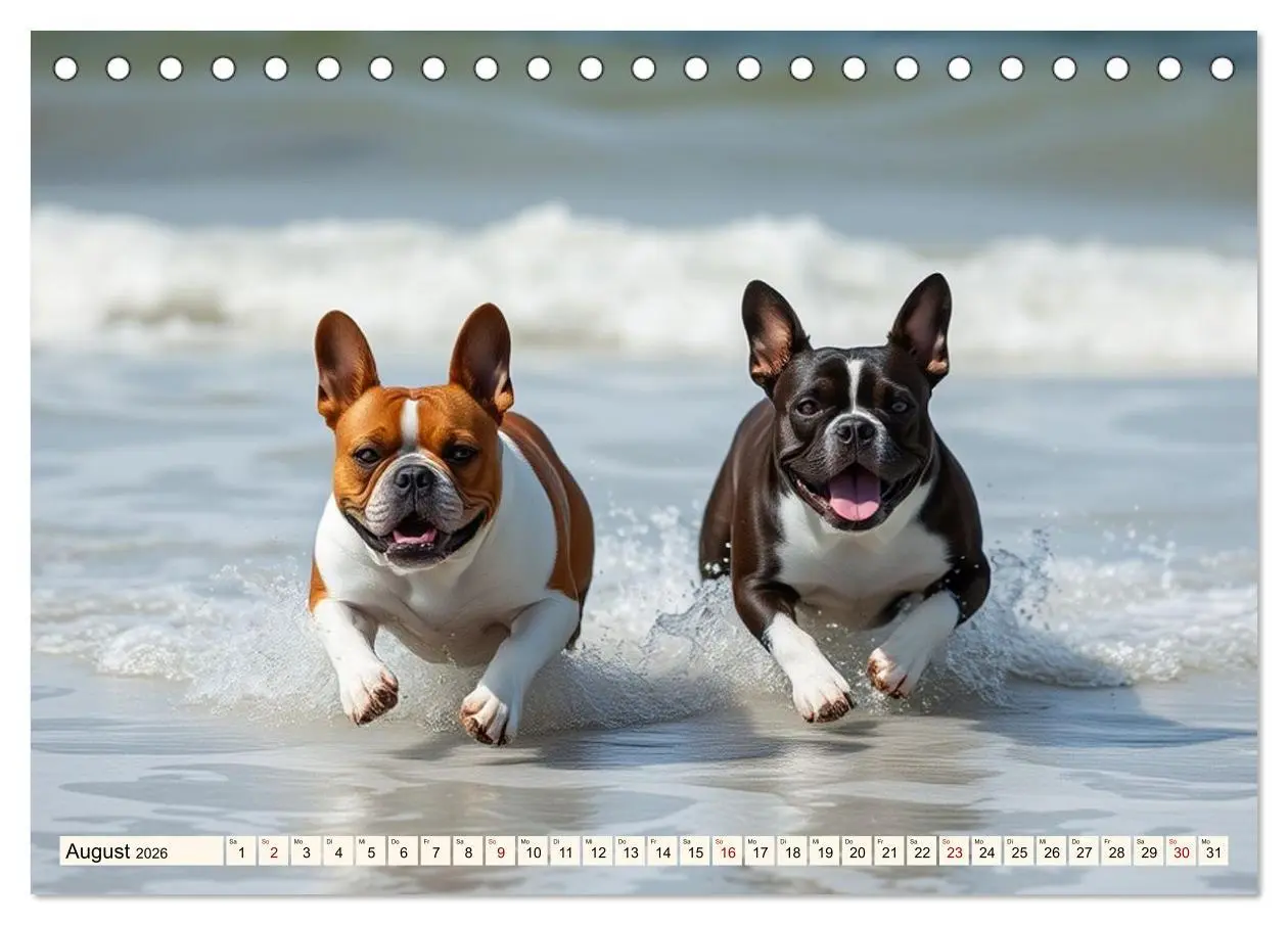 Bild: 9783516592016 | Frenchies in Spiellaune (Tischkalender 2026 DIN A5 quer), CALVENDO...